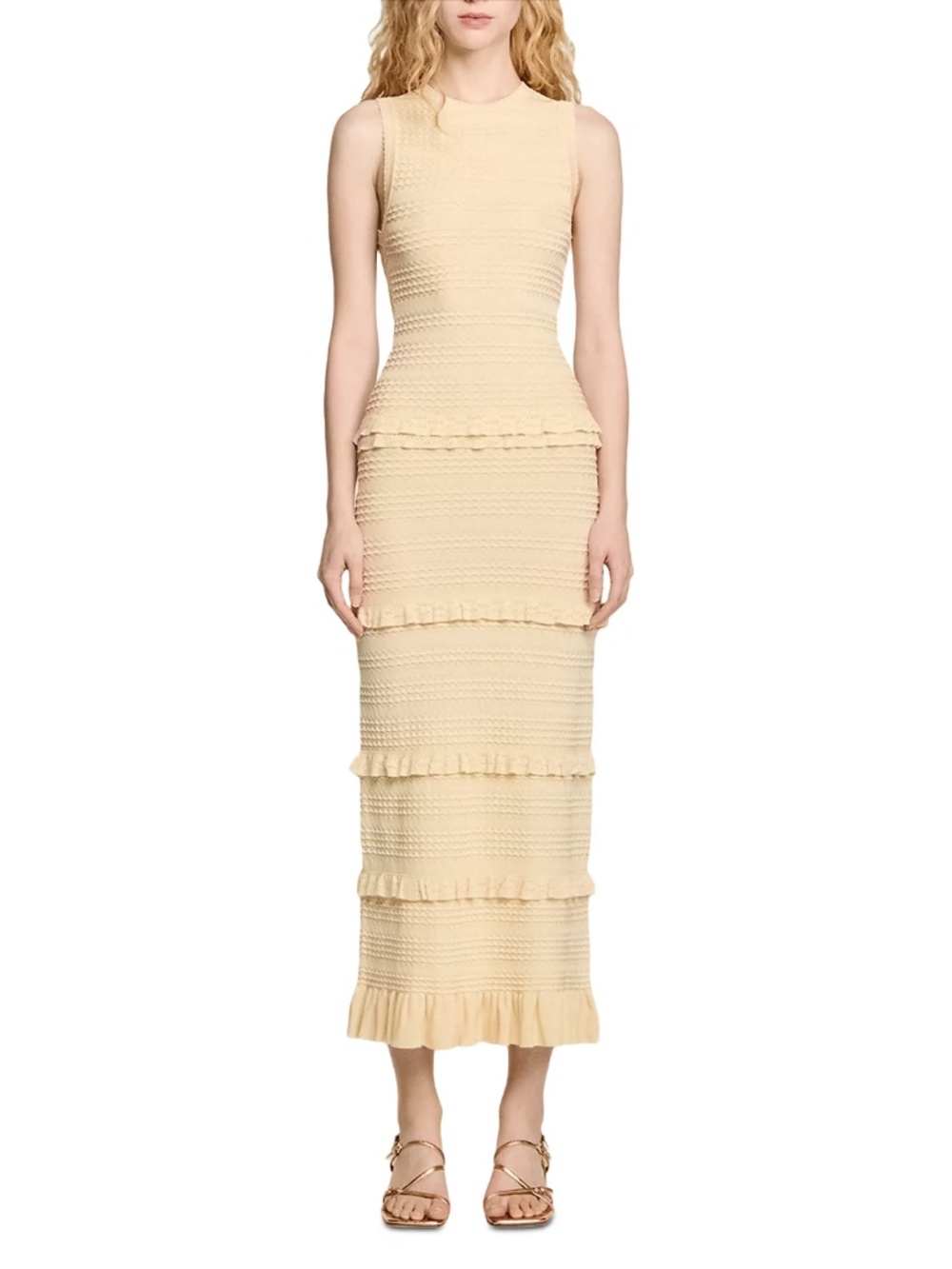 Salma Ruffled Knit Maxi Dress
